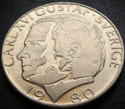Moneda 1 COROANA - SUEDIA, anul 1980 * cod 3596 foto