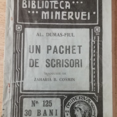 myh 621 - Biblioteca Minervei - 125 - Un pachet de scrisdori - Al Dumas Fiul