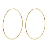 Cercei Aur 14K in forma de cerc, model Clasic Elegant, 70 mm