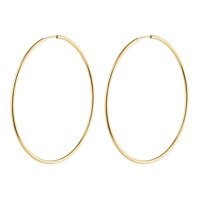 Cercei Aur 14K in forma de cerc, model Clasic Elegant, 70 mm