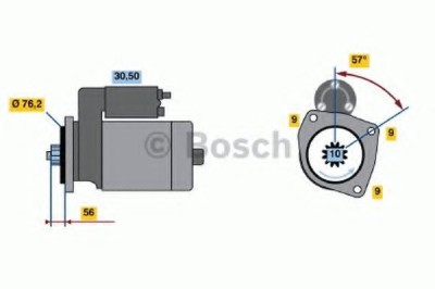 Starter VW TRANSPORTER IV bus (70XB, 70XC, 7DB, 7DW, 7DK) (1990 - 2003) BOSCH 0 986 016 990 foto