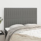 VidaXL Tăblii de pat, 4 buc, gri &icirc;nchis, 72x5x78/88 cm, textil