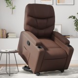 VidaXL Fotoliu rabatabil cu ridicare, maro, piele ecologică 3204660