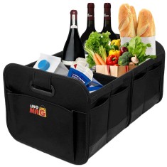 Organizator portbagaj auto, Linomag&reg;, Impermeabil, Pliabil, Spatios, Negru, 58 x 37 x 32 cm