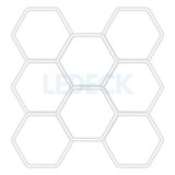Lumină LED Hexagonală Profesională Aluminiu &ndash; 8 Module 299x315CM - Service