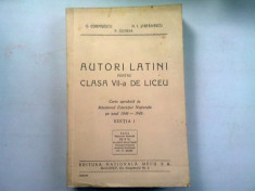 AUTORI LATINI PENTRU CLASA VII-A DE LICEU - G. CORNILESCU foto