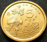 Cumpara ieftin Moneda 5 PESETAS - SPANIA, anul 1996 *cod 1184 = UNC LA RIOJA, Europa