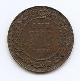 Canada 1 Cent 1920 - George V (with &quot;DEI GRA&quot;) Bronz, 25.5 mm KM-21 (2), America de Nord