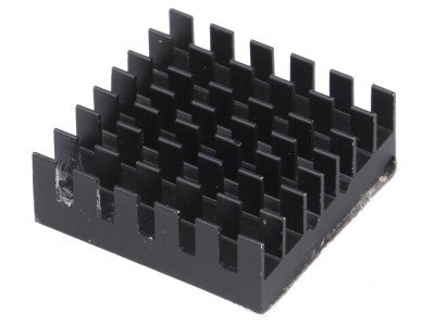 Radiator extrudat cu aripioare BGA negru 27mm x 27mm foto