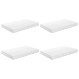 Cumpara ieftin Rafturi de perete, 4 buc., alb extralucios, 40x23,5x3,8 cm, MDF