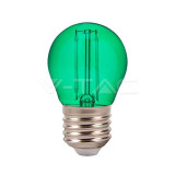 Bec LED G45 E27 2W cu filament lumina verde V-TAC, Vtac