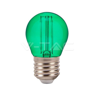 Bec LED G45 E27 2W cu filament lumina verde V-TAC foto