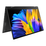 Laptop ASUS ZenBook 14 Flip OLED UN5401QA-KN120X 14 inch 2.8K Touch AMD Ryzen 7 5800H 16GB DDR4 1TB SSD FPR Windows 11 Pro Jade Black