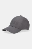 BOSS Green șapcă de baseball din bumbac culoarea gri, cu imprimeu, 50544417