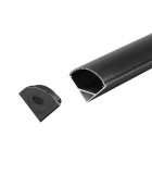Profil aluminiu pentru banda LED 2m 15.8x15.8.mm pe colt negru V-TAC