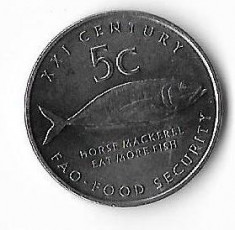 Moneda 5 cents 2000 FAO - Namibia foto