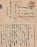 Germany 1916 Old postcard stationery Saargemund to Markneukirchen ink blot D.383