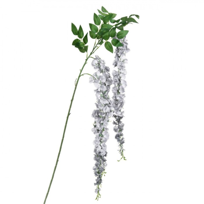 Crenguță Artificială Flori Decorative, Tulpină Lungă, Culoare Albă, 150cm