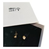 Cercei placati cu aur cu zirconii Love