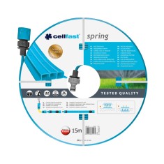 Furtun pentru irigare Cellfast Spring 1 2 , lungime 15m, trei tuburi, duze pentru irigare
