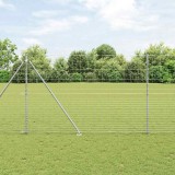 VidaXL Gard de teren 1,6x25 m din oțel galvanizat
