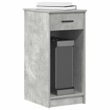 VidaXL Suport turn computer cu sertar gri beton 35x45x77 cm