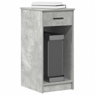 vidaXL Suport turn computer cu sertar gri beton 35x45x77 cm 858743 foto