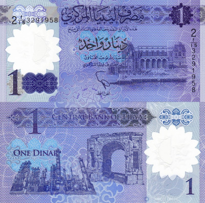 LIBIA 1 dinar ND (2019) polymer UNC!!! foto
