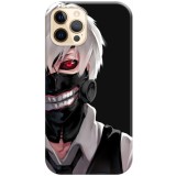Husa compatibila cu Apple iPhone 14 Pro Max model Tokyo Ghoul Ken Kaneki, Silicon, TPU, Viceversa, Transparent, Carcasa