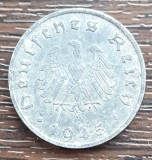 (M126) MONEDA GERMANIA - 10 PFENNIG 1945, LIT. F, TRUPELE ALIATE, MAI RARA