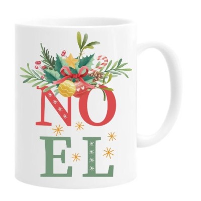 Cana alba personalizata Noel, INOVATIX&amp;reg;. 330ml foto