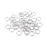 Set 90 inele metalice de conectare Crisalida, diametru 12 mm, Argintiu