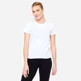 Tricou 100 Fitness Alb Damă