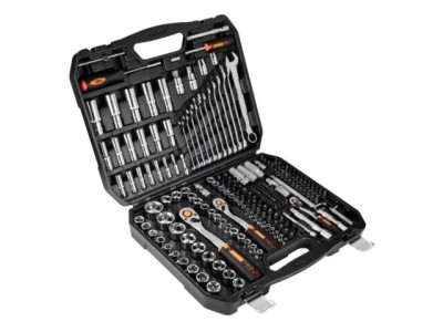 Set chei tubulare 6-puncte NEO TOOLS 219 piese, fixare 1/2, 1/4, 3/8 foto
