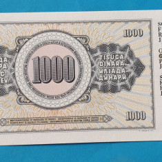 1000 Dinari 1978 - Bancnota Jugoslavia Iugoslavia - piesa SUPERBA - UNC