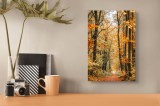 Tablou Canvas Toamnă Pădure Auriu Frunze Natură Bucurie, 26 x 39 cm, CMCLASS