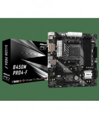 Placa de baza asrock amd b450m pro4-f 4 x ddr4 foto