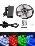 Banda LED RGB cu telecomanda si transformator, 5 metri