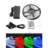 Banda LED RGB cu telecomanda si transformator, 5 metri