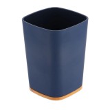 Suport Periuțe Plastic Si Bamboo &ndash; Albastru