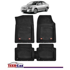 Covorase Auto TeamCar&reg; Tip Tavita Compatibile Toyota Avensis Generatia II (2003&ndash;2009) Negru Material Rezistent