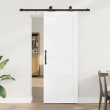 Ușă Glisantă cu Set de Uși &#039;ORKDAL&#039;Alb Lemn Masiv de Pin