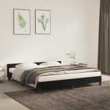 VidaXL Cadru de pat fără saltea, negru, 160x200 cm, catifea