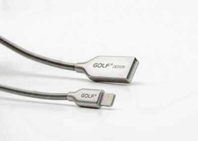 Cablu Kirsite Micro USB Golf 36M argintiu 1m 2.4A Fast Charging foto