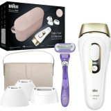 Epilator IPL Braun Silk-expert PRO 5 PL5347, SensoAdapt&trade;, 400.000 impulsuri, 10 niveluri de intensitate, corp si fata, 2 x cap de precizie, cap extra