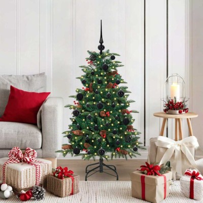 vidaXL Brad de Crăciun artificial Verde 120 cm PVC și metal și plastic 3395533 foto