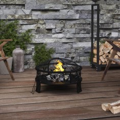 vidaXL Vatră de foc cu vătrai, 50 cm, oțel, XXL 360063