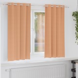 vidaXL Perdele cu perdele 2 pcs Maro deschis 175 x 140 cm Poliester