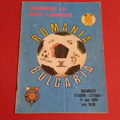 Program meci fotbal ROMANIA - BULGARIA (17.05.1989) are o decupatura