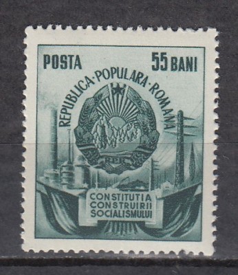 ROMANIA 1952 LP 334 CONSTITUTIA CONSTRUIRII SOCIALISMULUI MNH foto